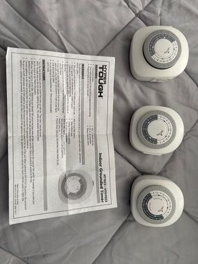 Hyper Tough White Indoor Grounded Mechanical Timer - 3 Pack